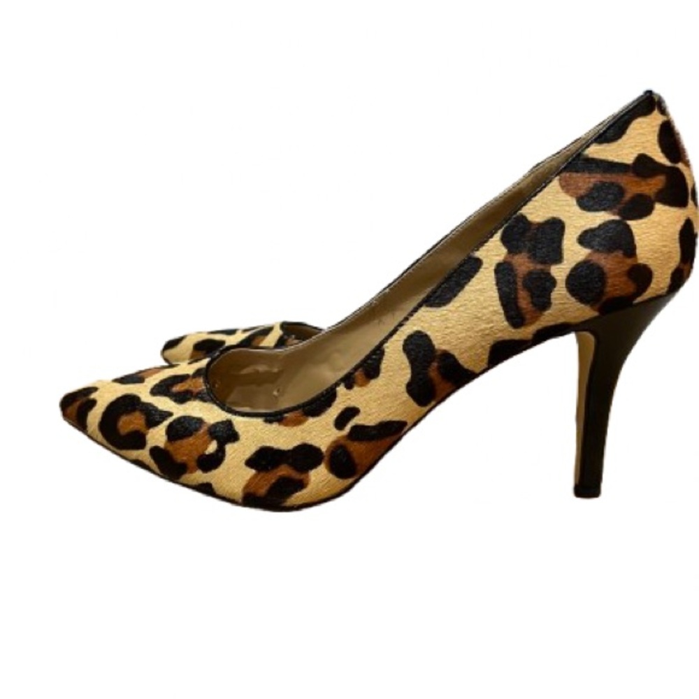 BCBGeneration Animal Print Heels Real Cow Hair Sz 8.5 Leather Pumps